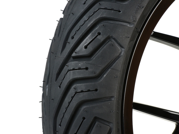 Y-5-Speichen-Komplettrad-Set vorne+hinten - BGM PRO SPORT - 130+140/60-13 Michelin City Grip 2 - Vespa GTS/GTV/HPE 125-300 ccm - schwarz-glänzend